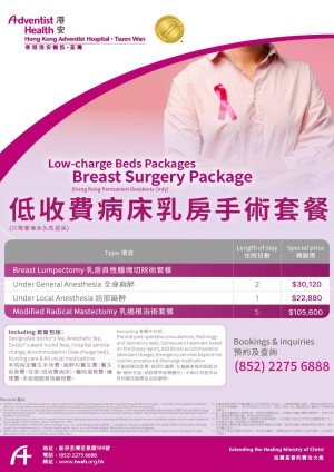 低收費病床乳房手術套餐 Poster